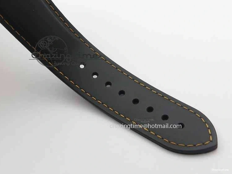 0115 Planet Ocean Master Chrono 45mm SS OM 1:1 Best Edition Black Dial Orange 12 On Rubber Strap A Durable 8169